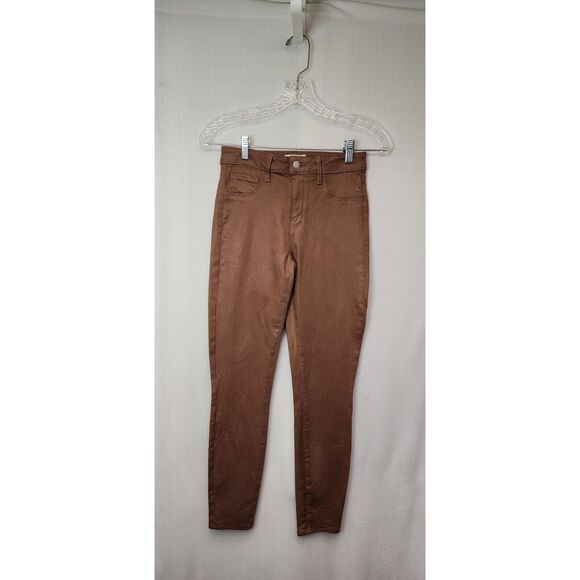 L’Agence Margot High Rise Coated Skinny Ankle Jeans Java Coated Size 25 /XXS - Picture 3 of 7